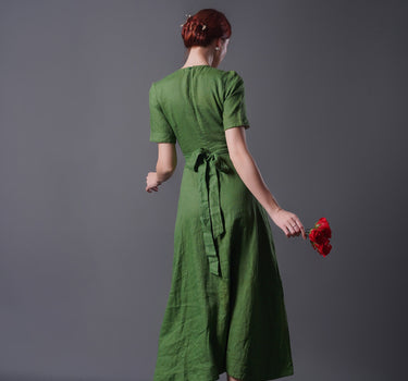 ALTA Linen Wrap Dress