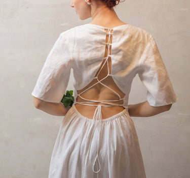 CHARM Linen Wedding Dress