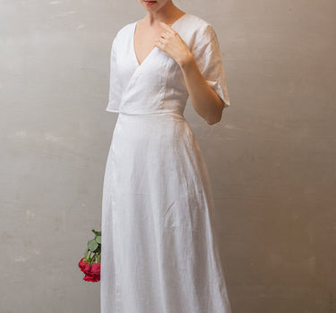 CHARM Linen Wedding Dress