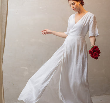 CHARM Linen Wedding Dress