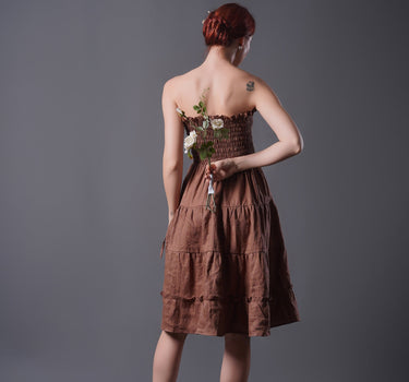 LUNA Linen Midi Skirt