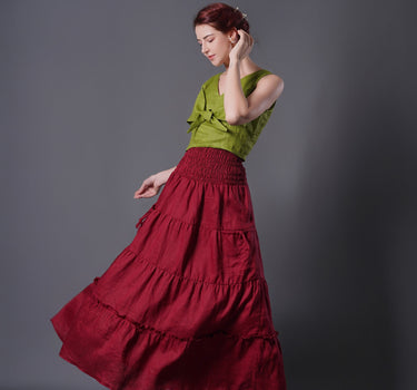 LUNA2 Linen Maxi Skirt