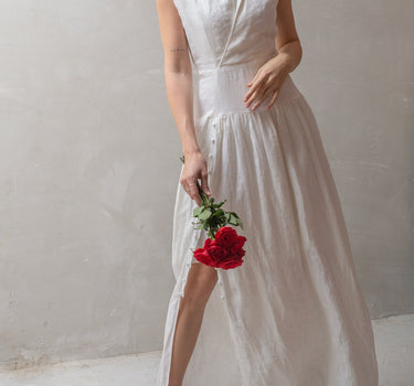 GWEN Linen Maxi Dress