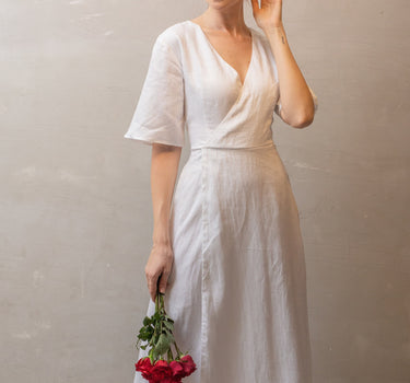 CHARM Linen Wedding Dress
