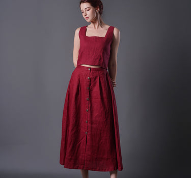 SQUARE Linen Top