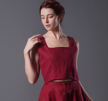 SQUARE Linen Top