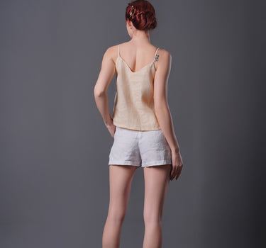 CREAM Linen Top