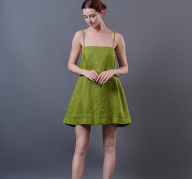 LITA Open Back Linen Dress