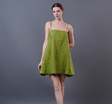 LITA Open Back Linen Dress