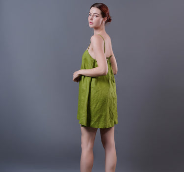 LITA Open Back Linen Dress