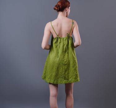 LITA Open Back Linen Dress