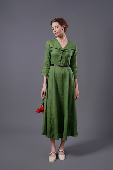 OHIO Vintage Linen Dress RoseAndLinen OHIO Vintage Linen Dress RoseAndLinen