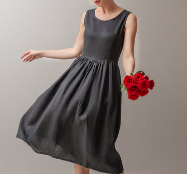 ROUND Linen Dress