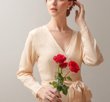 VIENNA Linen Wrap Dress