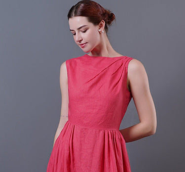 PINK Linen Dress