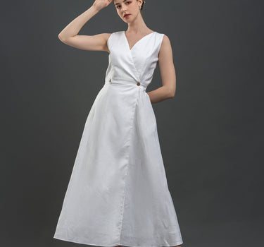 HENI Linen Wrap Dress