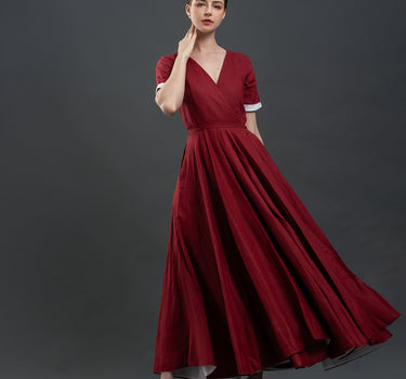 ELEGANCE Linen Wrap Dress
