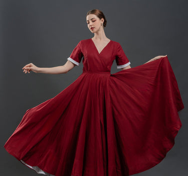 ELEGANCE Linen Wrap Dress
