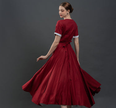 ELEGANCE Linen Wrap Dress