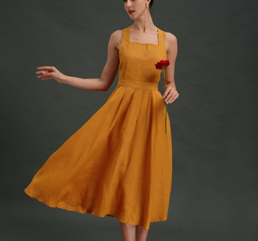 BALI Linen Pinafore dress