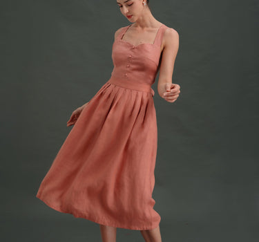 CYPRUS Linen Pinafore