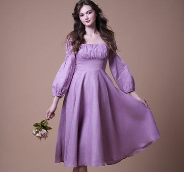 VIOLET Linen Dress