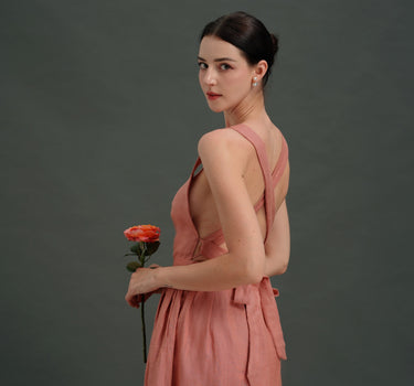CYPRUS Linen Pinafore