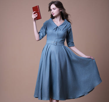 READER Linen Dress