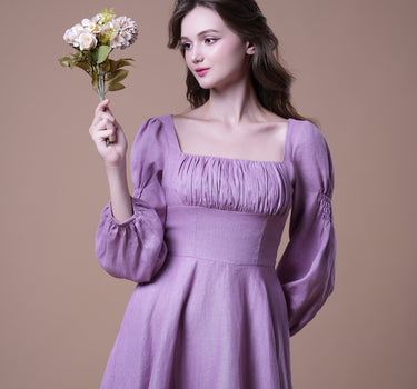 VIOLET Linen Dress